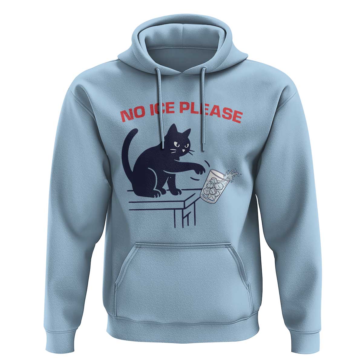 No Ice Please Hoodie Funny Cat Anti ICE Meme