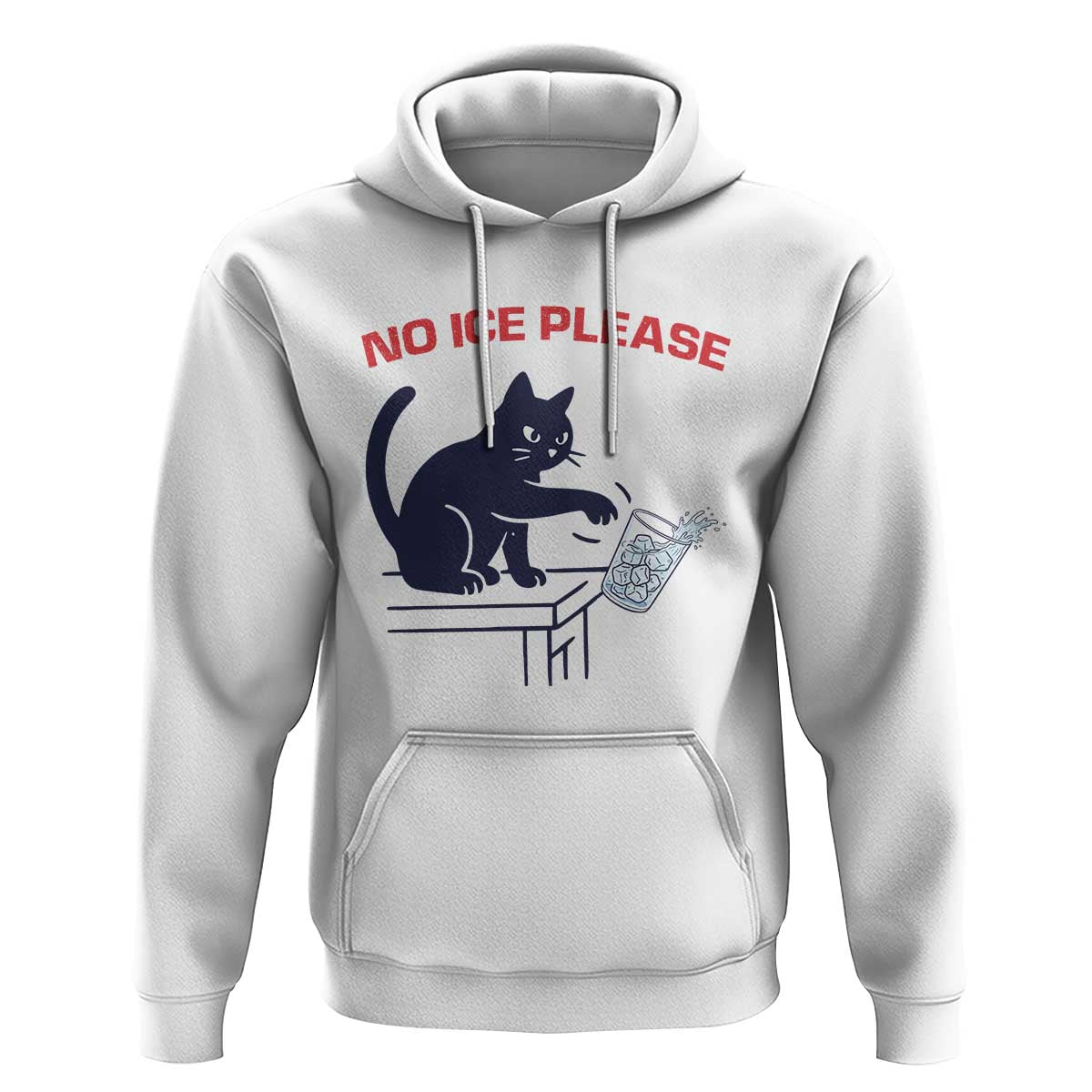 No Ice Please Hoodie Funny Cat Anti ICE Meme