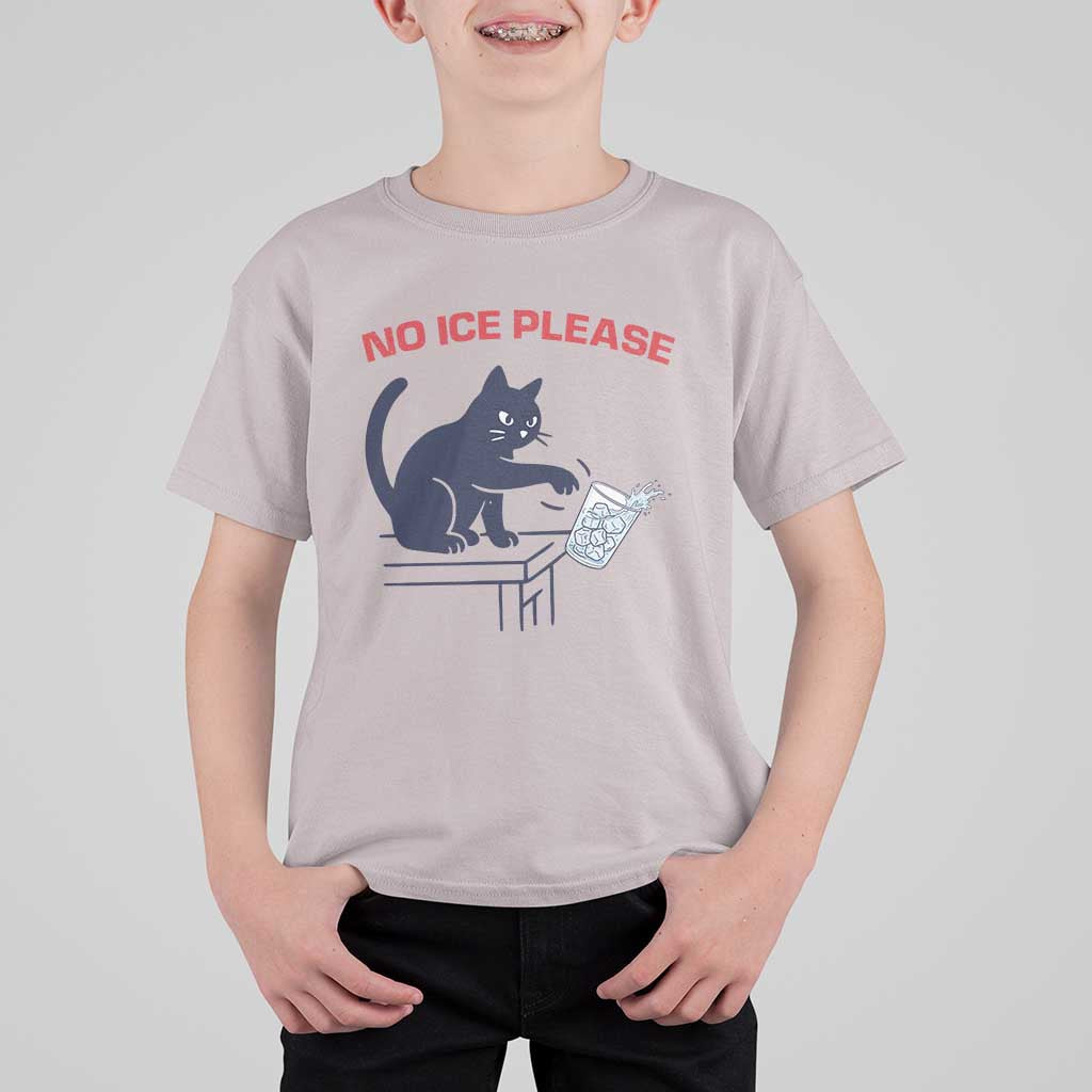 No Ice Please T Shirt For Kid Funny Cat Anti ICE Meme