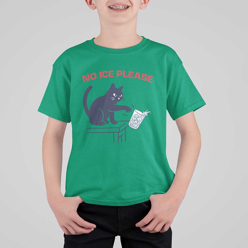 No Ice Please T Shirt For Kid Funny Cat Anti ICE Meme