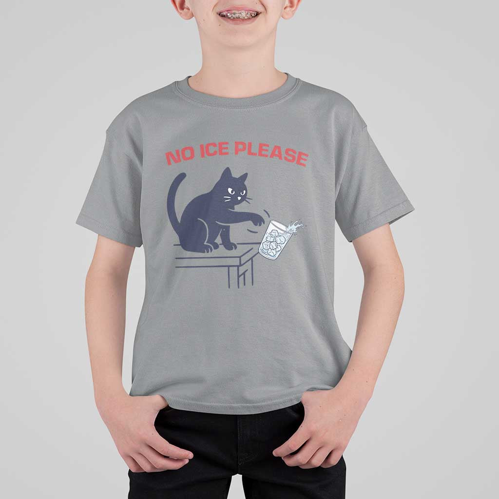 No Ice Please T Shirt For Kid Funny Cat Anti ICE Meme
