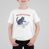 No Ice Please T Shirt For Kid Funny Cat Anti ICE Meme