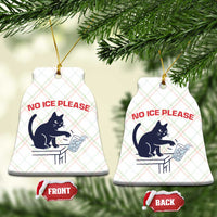 No Ice Please Ceramic Ornament Funny Cat Anti ICE Meme