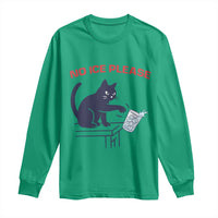 No Ice Please Long Sleeve Shirt Funny Cat Anti ICE Meme