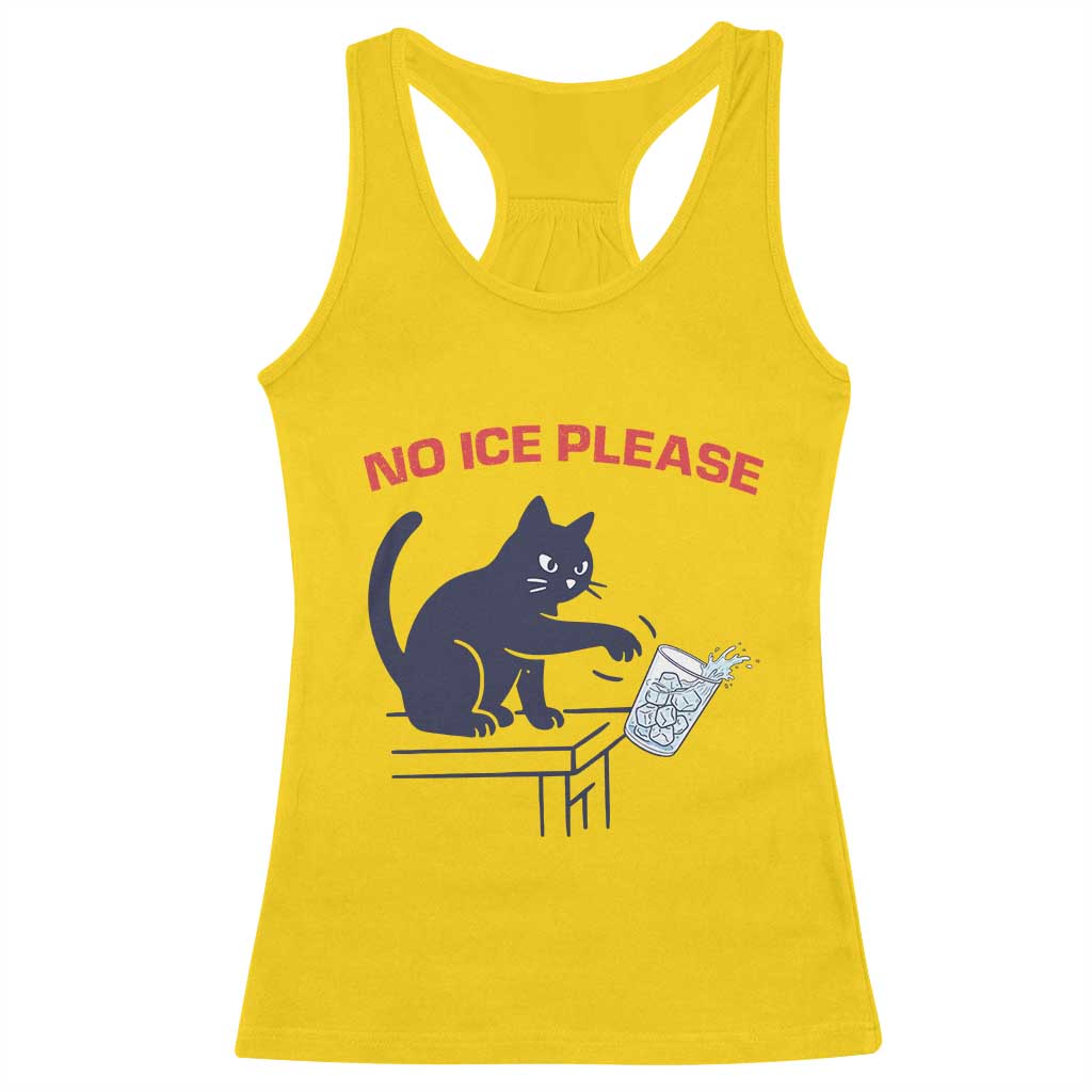 No Ice Please Racerback Tank Top Funny Cat Anti ICE Meme