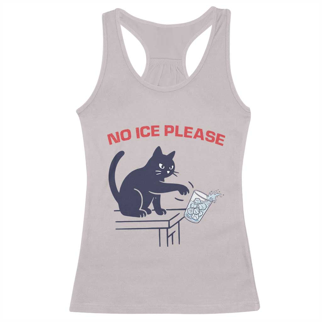 No Ice Please Racerback Tank Top Funny Cat Anti ICE Meme