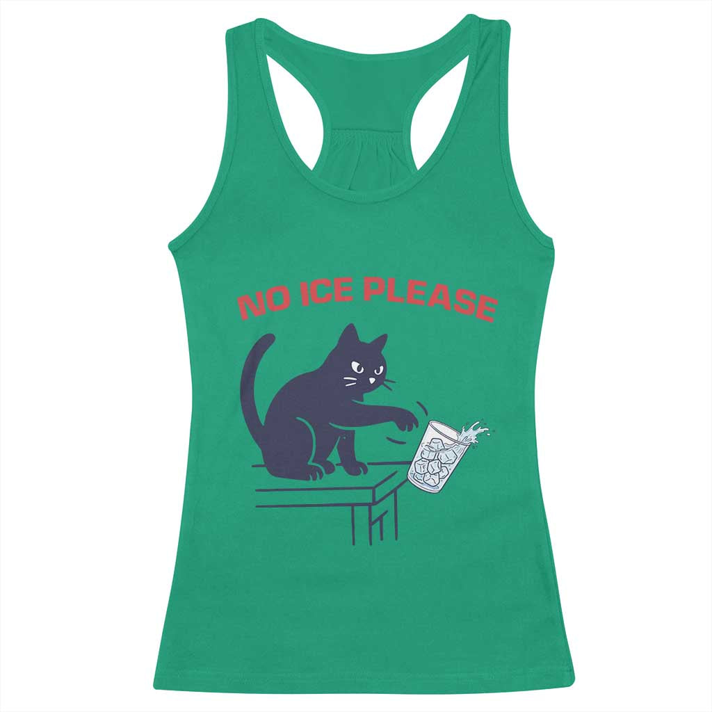 No Ice Please Racerback Tank Top Funny Cat Anti ICE Meme