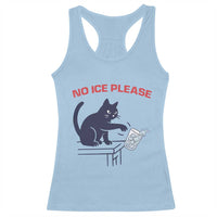 No Ice Please Racerback Tank Top Funny Cat Anti ICE Meme