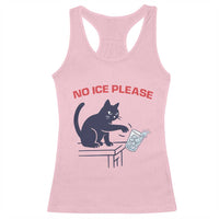 No Ice Please Racerback Tank Top Funny Cat Anti ICE Meme