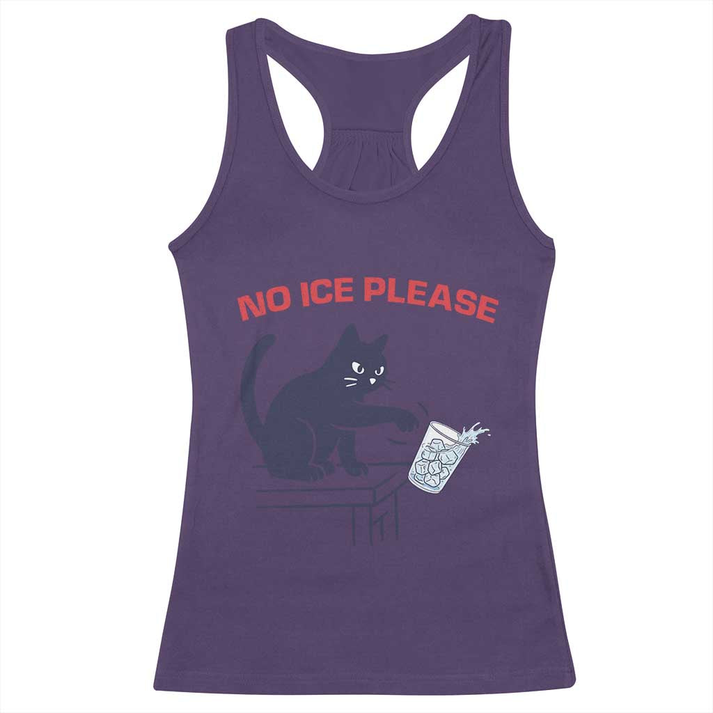 No Ice Please Racerback Tank Top Funny Cat Anti ICE Meme