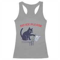 No Ice Please Racerback Tank Top Funny Cat Anti ICE Meme