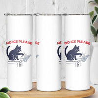 No Ice Please Skinny Tumbler Funny Cat Anti ICE Meme