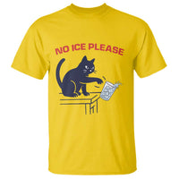 No Ice Please T Shirt Funny Cat Anti ICE Meme
