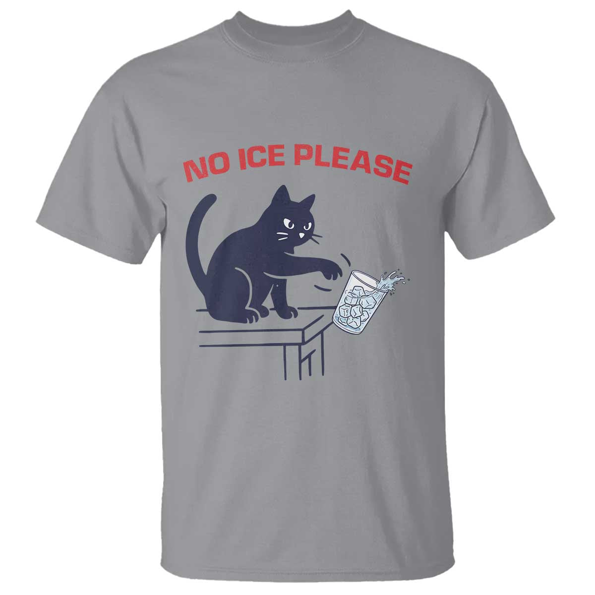 No Ice Please T Shirt Funny Cat Anti ICE Meme
