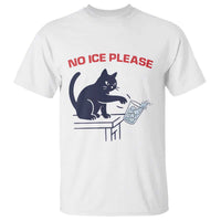 No Ice Please T Shirt Funny Cat Anti ICE Meme