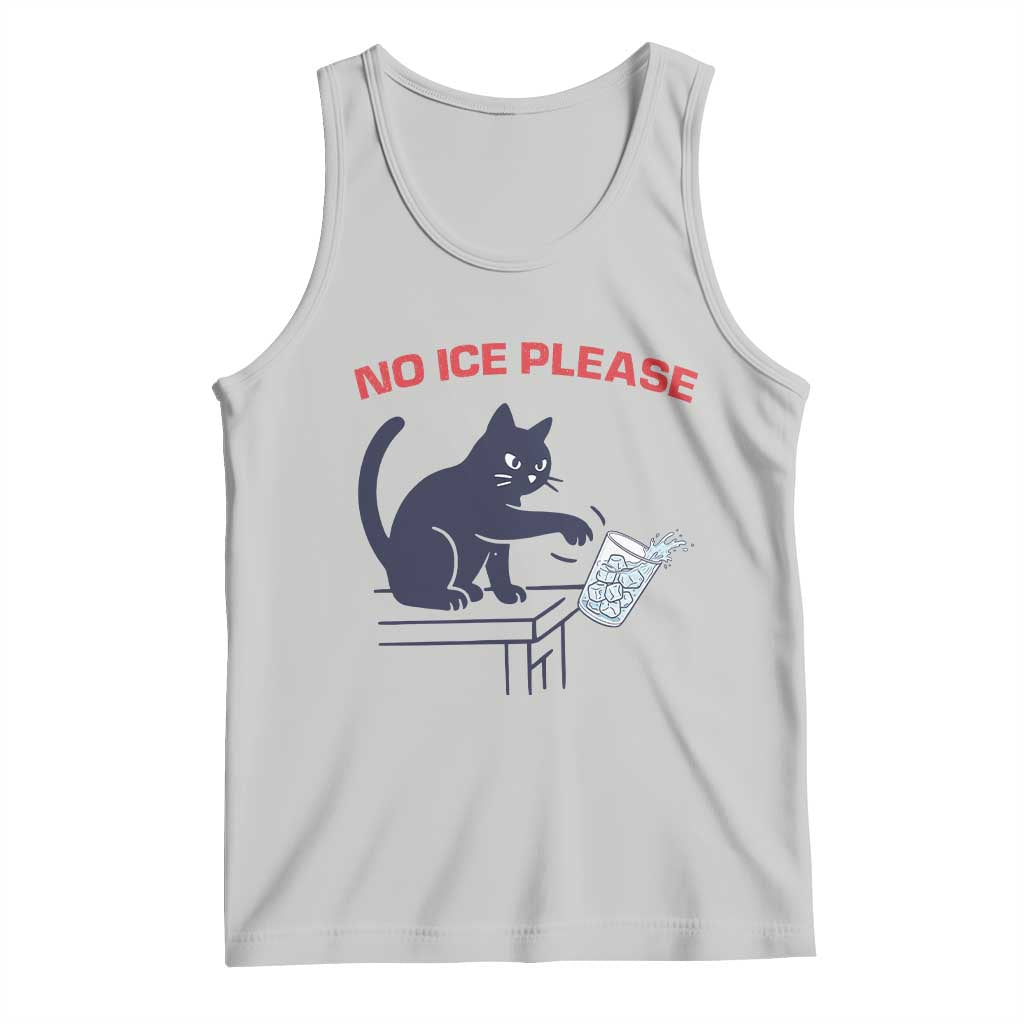 No Ice Please Tank Top Funny Cat Anti ICE Meme