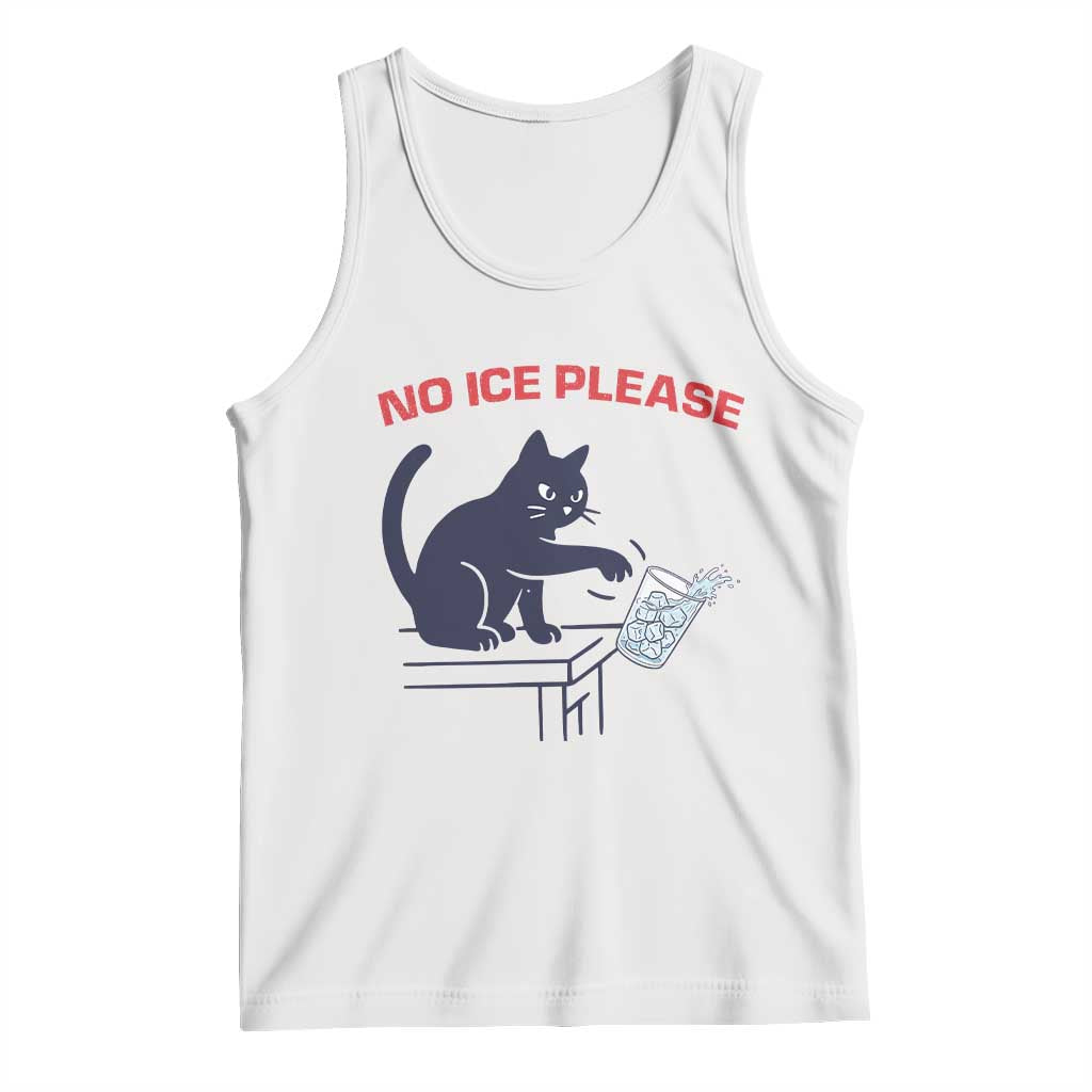 No Ice Please Tank Top Funny Cat Anti ICE Meme