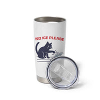 No Ice Please Tumbler Cup Funny Cat Anti ICE Meme