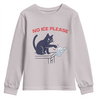 No Ice Please Youth Sweatshirt Funny Cat Anti ICE Meme