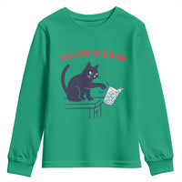 No Ice Please Youth Sweatshirt Funny Cat Anti ICE Meme