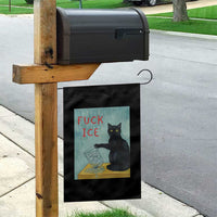 No Ice Please Garden Flag Funny Cat Anti ICE Artist Meme