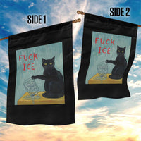 No Ice Please Garden Flag Funny Cat Anti ICE Artist Meme