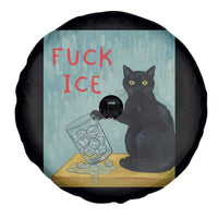 No Ice Please Spare Tire Cover Funny Cat Anti ICE Artist Meme