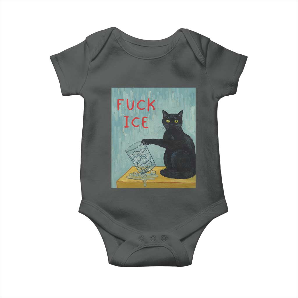 No Ice Please Baby Onesie Funny Cat Anti ICE Artist Meme