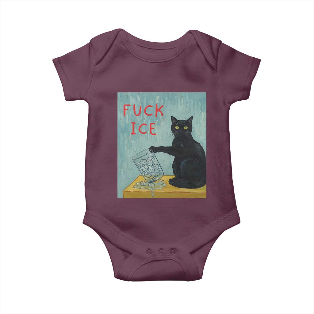 No Ice Please Baby Onesie Funny Cat Anti ICE Artist Meme