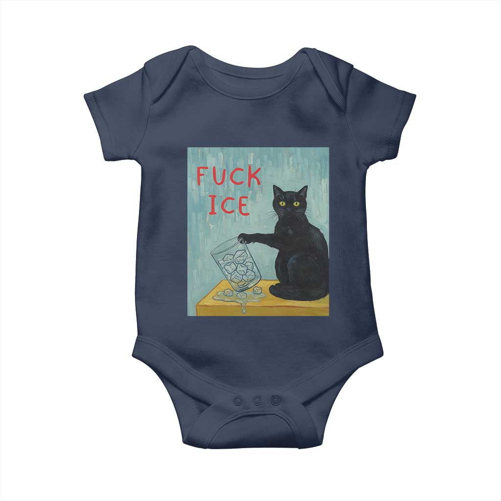 No Ice Please Baby Onesie Funny Cat Anti ICE Artist Meme