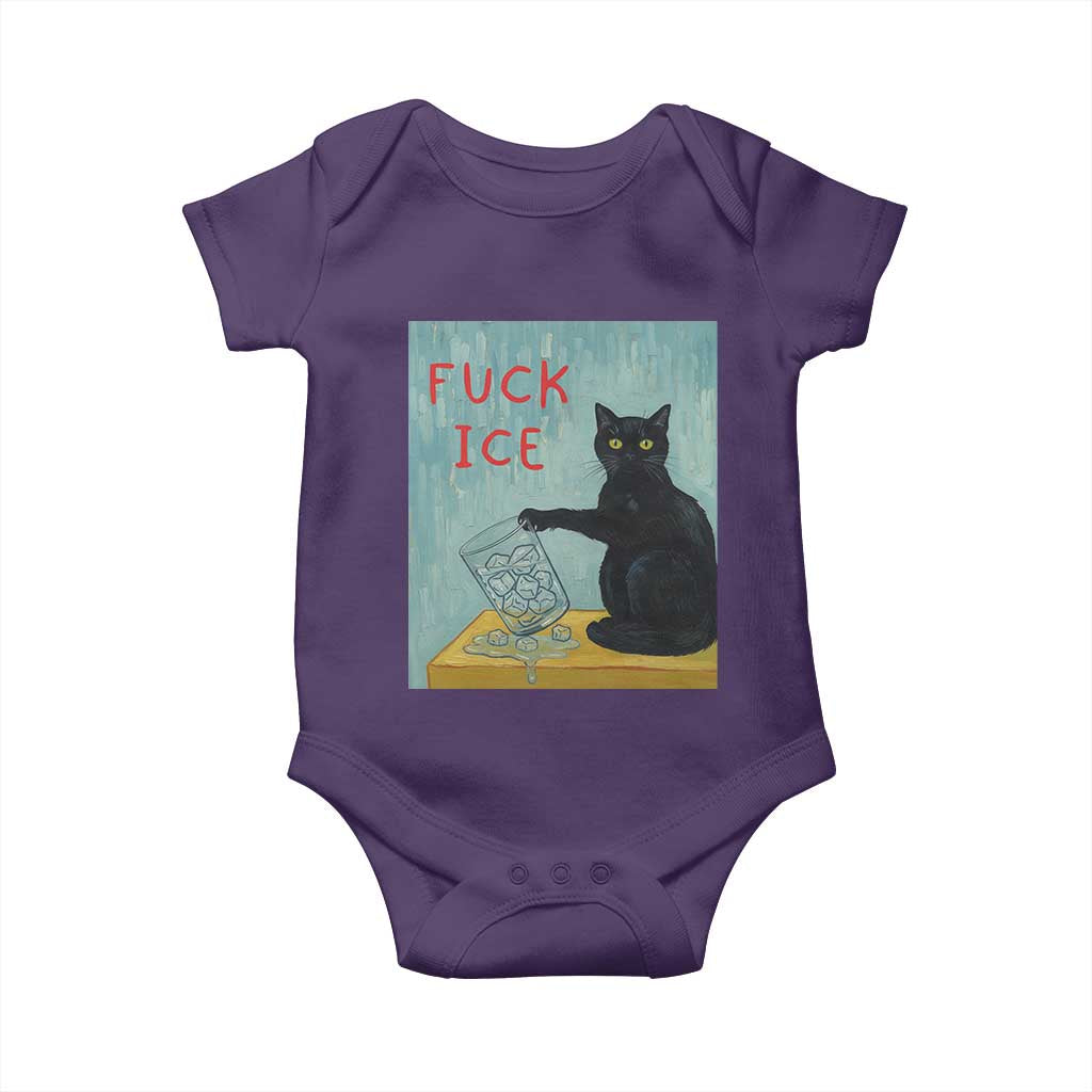 No Ice Please Baby Onesie Funny Cat Anti ICE Artist Meme