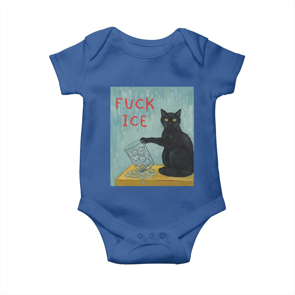 No Ice Please Baby Onesie Funny Cat Anti ICE Artist Meme