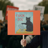 No Ice Please Protest Sign Funny Cat Anti ICE Artist Meme