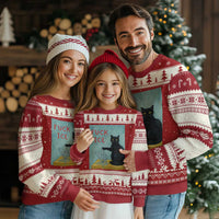 No Ice Please Ugly Christmas Sweater Funny Cat Anti ICE Artist Meme