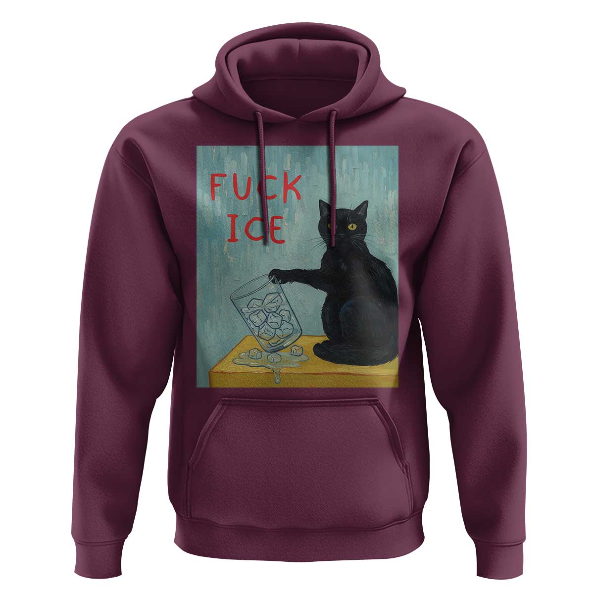 No Ice Please Hoodie Funny Cat Anti ICE Artist Meme