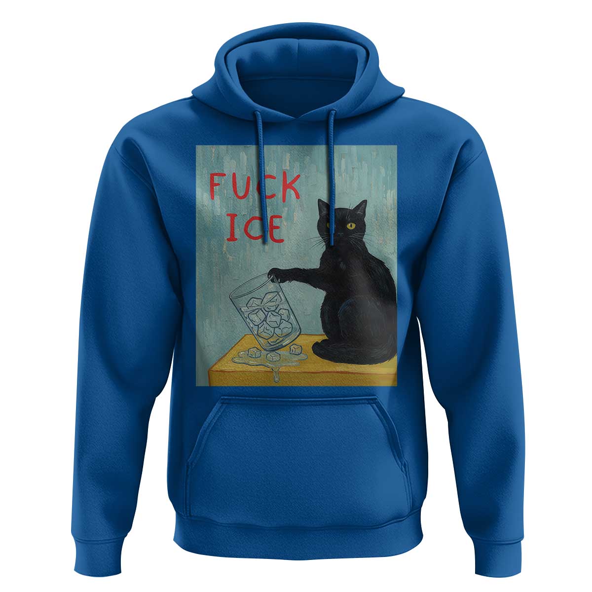 No Ice Please Hoodie Funny Cat Anti ICE Artist Meme