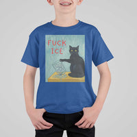 No Ice Please T Shirt For Kid Funny Cat Anti ICE Artist Meme