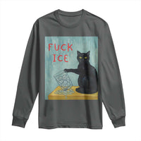 No Ice Please Long Sleeve Shirt Funny Cat Anti ICE Artist Meme