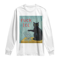 No Ice Please Long Sleeve Shirt Funny Cat Anti ICE Artist Meme