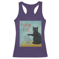 No Ice Please Racerback Tank Top Funny Cat Anti ICE Artist Meme