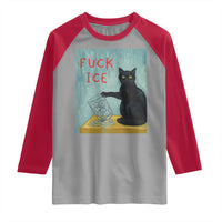 No Ice Please Raglan Shirt Funny Cat Anti ICE Artist Meme