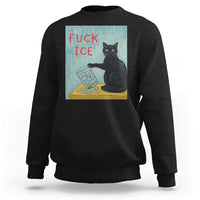 No Ice Please Sweatshirt Funny Cat Anti ICE Artist Meme