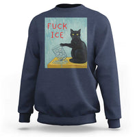 No Ice Please Sweatshirt Funny Cat Anti ICE Artist Meme