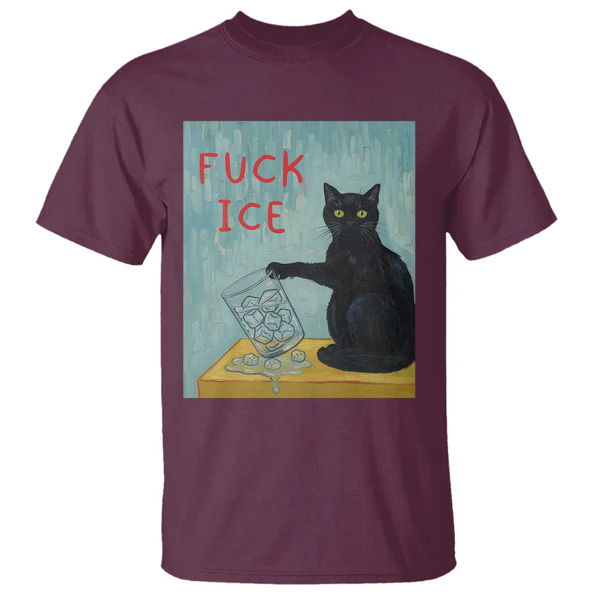 No Ice Please T Shirt Funny Cat Anti ICE Artist Meme
