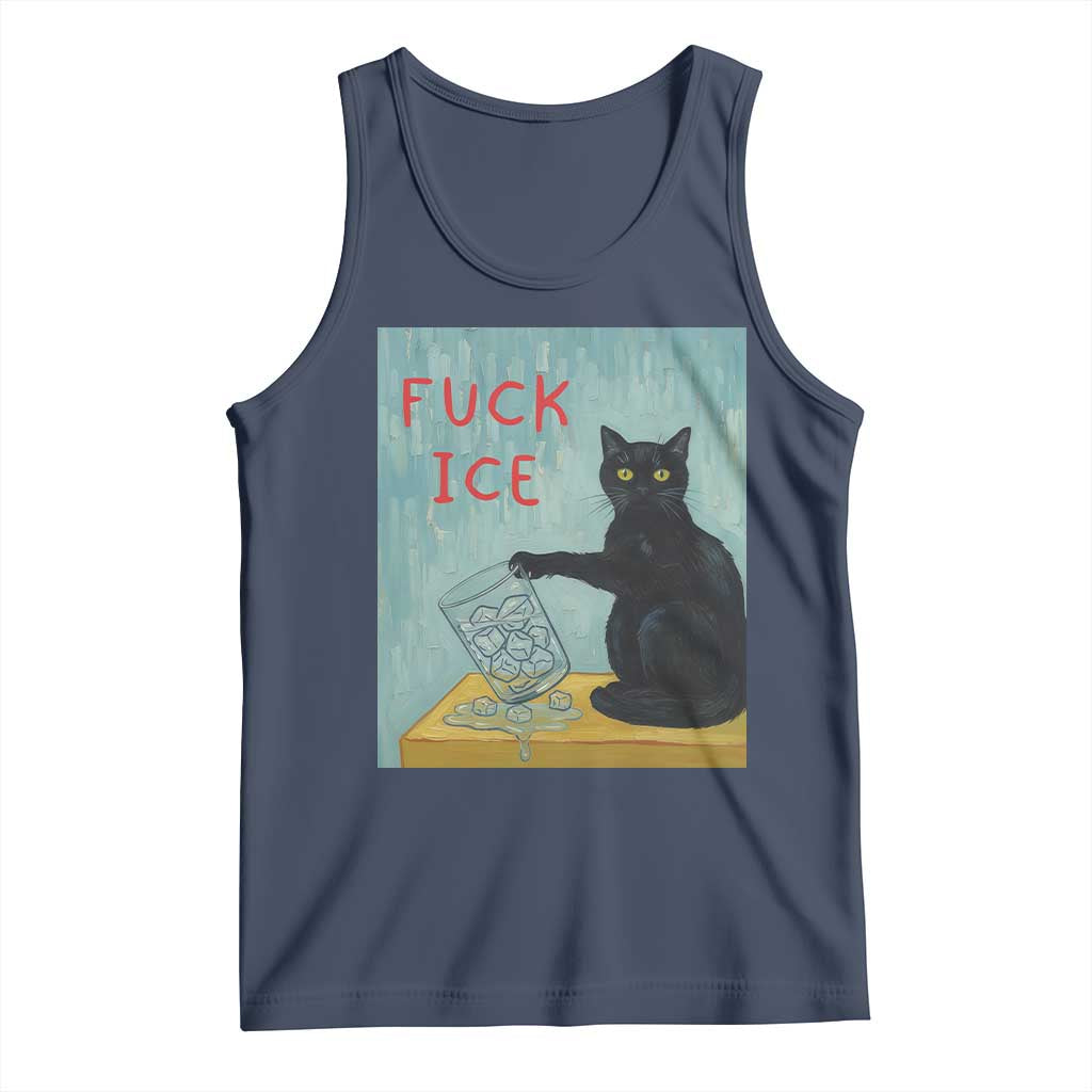 No Ice Please Tank Top Funny Cat Anti ICE Artist Meme