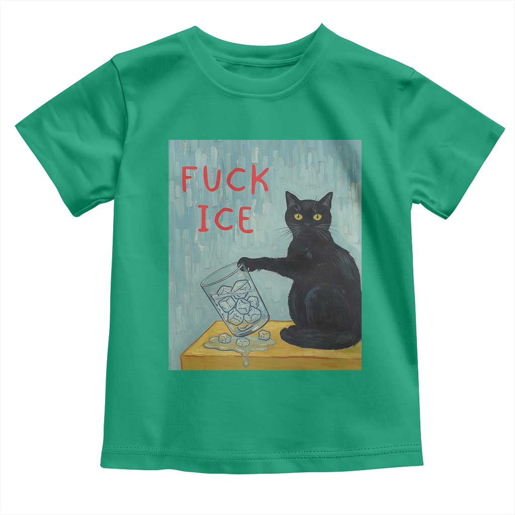 No Ice Please Toddler T Shirt Funny Cat Anti ICE Artist Meme