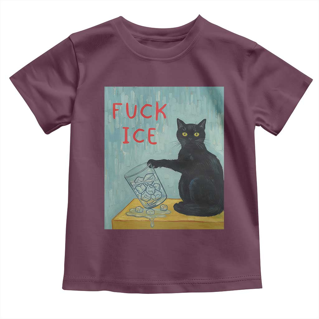 No Ice Please Toddler T Shirt Funny Cat Anti ICE Artist Meme