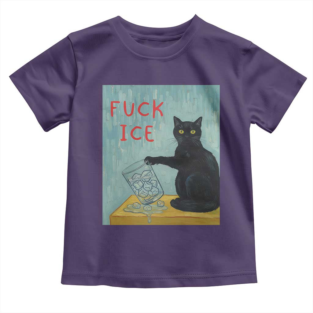 No Ice Please Toddler T Shirt Funny Cat Anti ICE Artist Meme