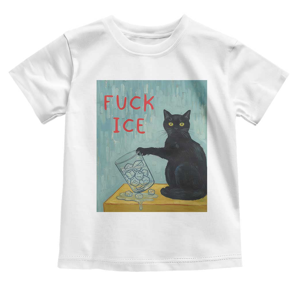No Ice Please Toddler T Shirt Funny Cat Anti ICE Artist Meme