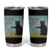 No Ice Please Tumbler Cup Funny Cat Anti ICE Artist Meme